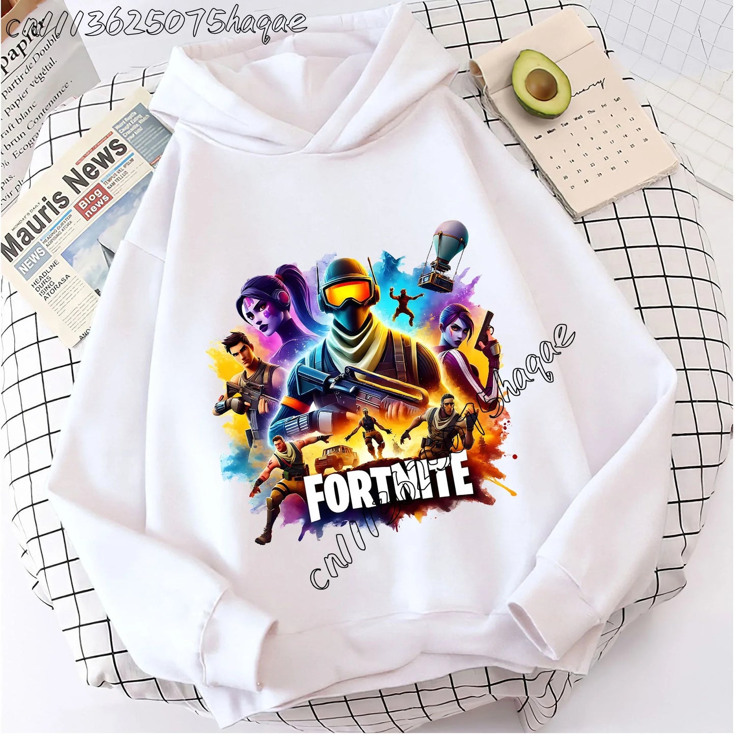 Casacos com capuz Fortnites para criança, sweatshirts anime Fortress Night, hoodies de jogo para primavera e outono, roupa desportiva infantil, presente