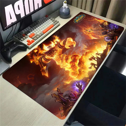 Velká gumová podložka pod myš a klávesnici Natural Horde Alliance HD World Of Warcraft Gaming, s rychlým povrchem a obšitými okraji