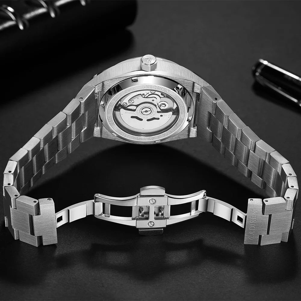 CADISEN Luxury Design 42MM Men's Watches Japan MIYOTA 8215 Sapphire Glass Mechanical Automatic Watch Men 100M Waterproof
