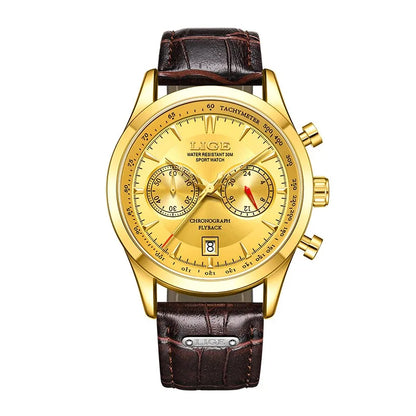 LIGE Luxe herenhorloges Casual zakelijk horloge Herenmode Waterdicht Militair herenhorloge met kwarts Montre Homme