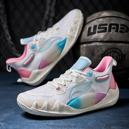 Men's Basketball Shoes Breathable Cushioning Non-Slip Wearable Running Shoes Gym Training Athletic Basketball Sneakers for Men