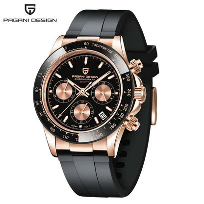 PAGANI DESIGN V2 40MM Meteorite Dial Men Quartz Watches Sapphire Retro Chronograph Waterproof Watch For Men