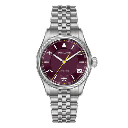San Martin 39.5mm Men Pilot Watch YN55 Automatic Mechanical Aviation Watches Chinese Style Original Design SN0033 Field Watch