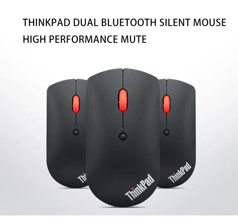 Lenovo ThinkPad Wireless Mouse 4Y50X88822 Dual Bluetooth Office Mouse Laser Mouse Black Ergonomic Laptop Mouse