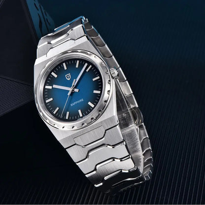 PAGANI DESIGN Men's Quartz Watches Ultra-Thin 7mm Series 37mm Sapphire Stainless Steel Waterproof Watches for Men TMI VJ21
