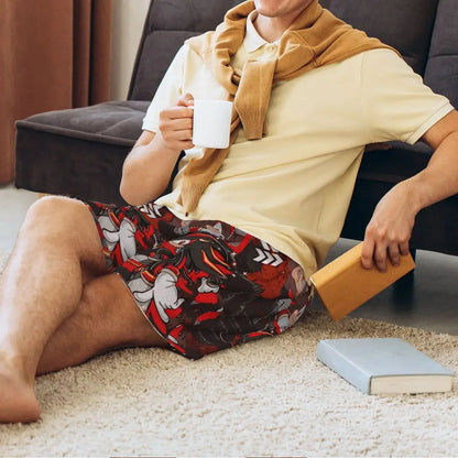 Pantalones cortos de pijama personalizados de Sonic the Hedgehog para hombre, para dormir y estar por casa