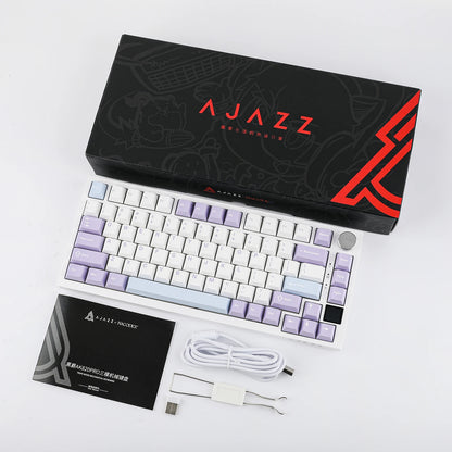 Ajazz AK820 Pro 75% Gasket-mounted Bluetooth 5.1/2.4G Wireless/Wired Mechanical Keyboard with TFT Screen for Mac/Win