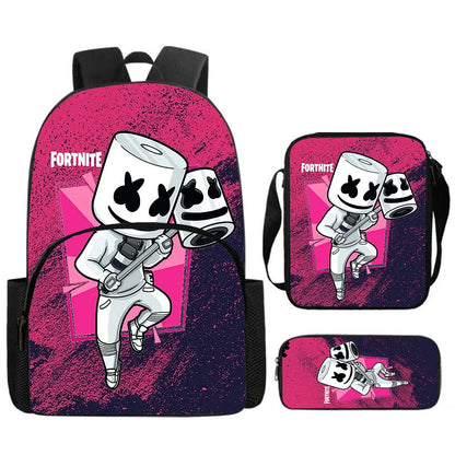 Fortnite 3Pcs Bag Set, Backpack with Front Pocket, Crossbody Bag and Pencil Case,  Boys girls The best gift for children