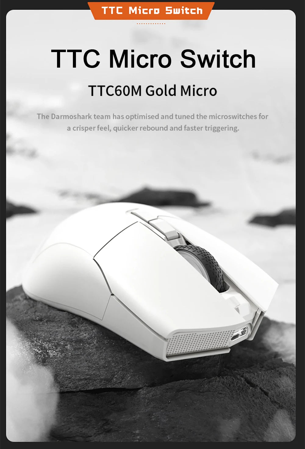 Motospeed Darmoshark N3 Pro Bluetooth Wireless Gaming Mouse Double 8K Tri-Mode Rechargeable PAW3395 64g Ergonomic Gamer Mouse
