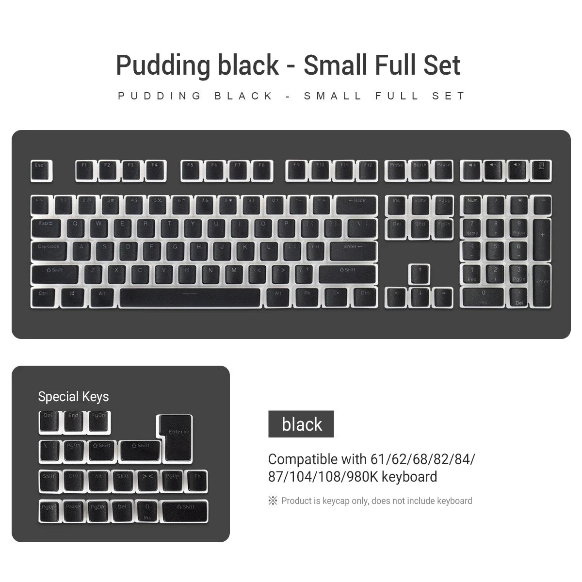 129 Keys PBT Double Shot ISO Layout Keycap Pudding Keycaps For Mx Switch Mechanical Keyboard OEM Profile RGB backlit Key Caps