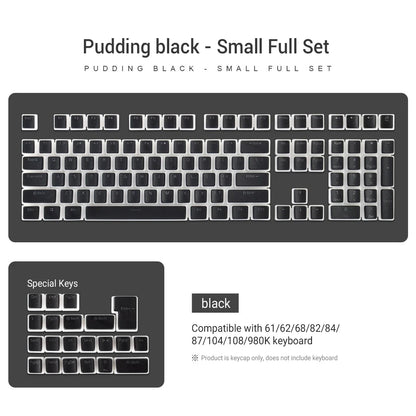 129 Keys PBT Double Shot ISO Layout Keycap Pudding Keycaps For Mx Switch Mechanical Keyboard OEM Profile RGB backlit Key Caps
