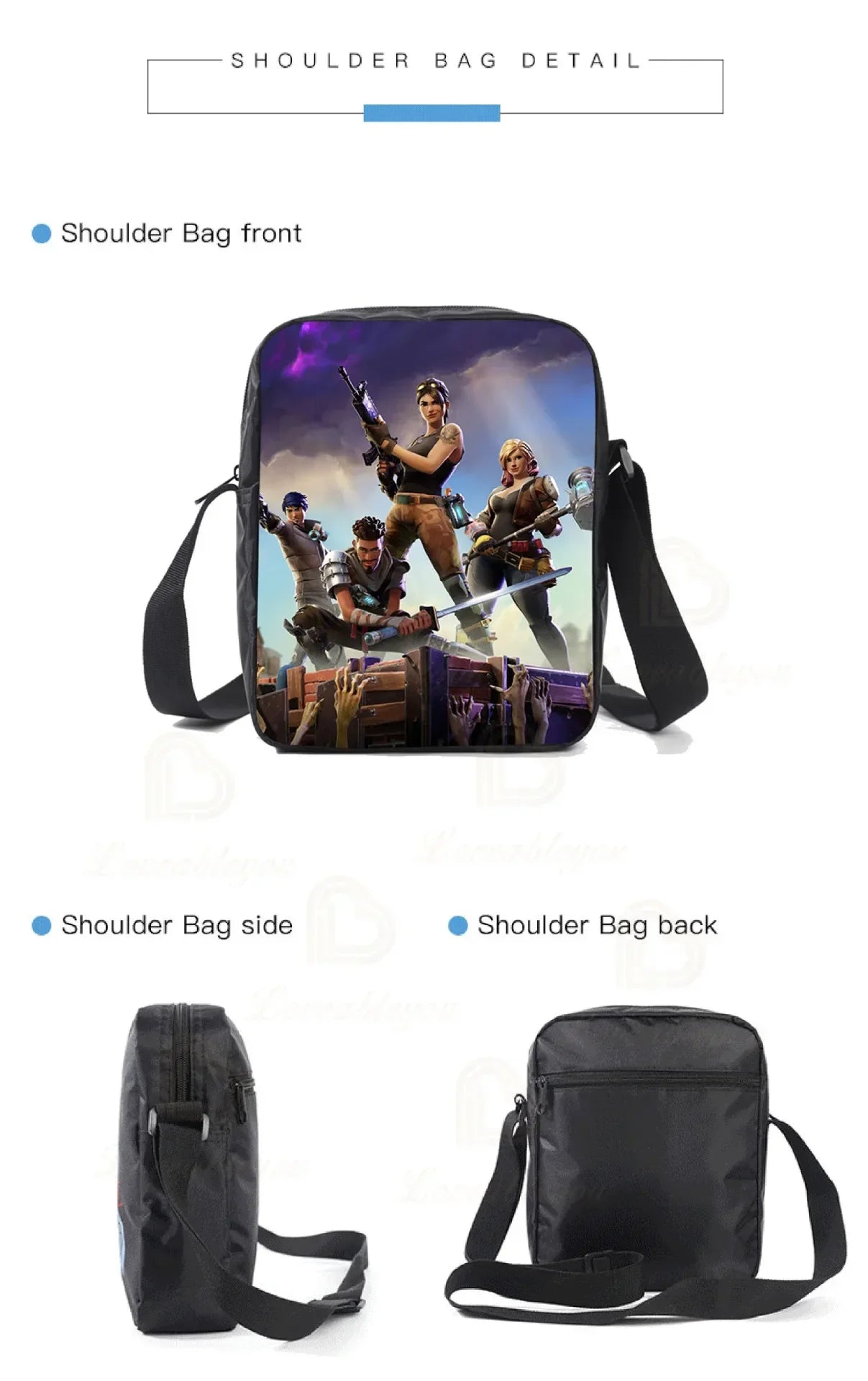 F-FORTNITE Battle Games Backpack for Children School Bag Boys Girls Primary Crossbody Pencil Case Kids Toddler Backpack