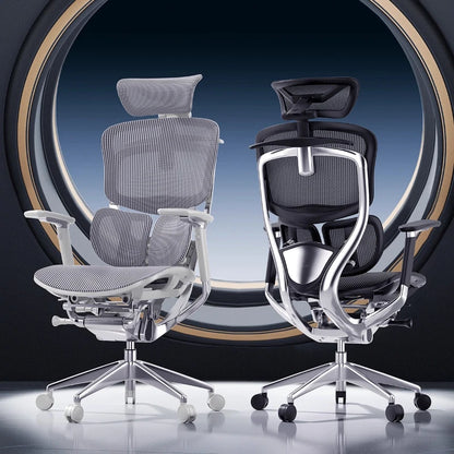 Ergonomic Computer Office Chair with Footrest, Comfortable Designer Executive Chair, Adjustable Luxury Swivel Gaming Chair for Home & Work