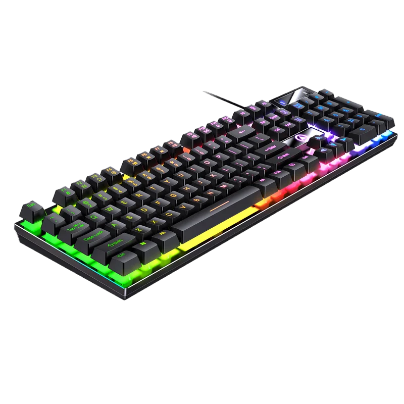 Wired USB Gaming Keyboard with Backlight, 104 Key Gamer Keyboard for Computer/Laptop/PC, Ergonomic Design, Office Gaming Accessory