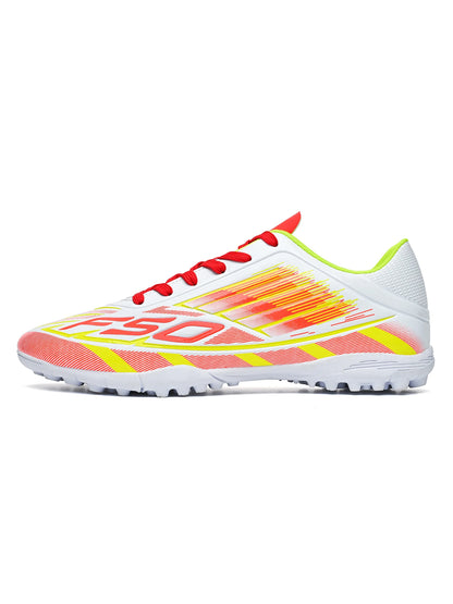 TF Soccer Cleats Men Women Kids PU Synthetic Upper Rubber Outsole Wear-Resistant Non-Slip Training Shoes