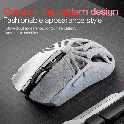 SMAILWOLF M8 Bluetooth Wireless Mouse, Three-Mode RGB Charging Base E-sports Gaming Mouse, PAW3311 Lightweight Gaming Office