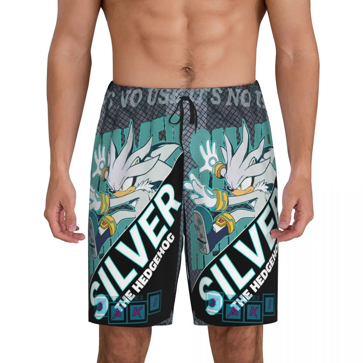 Pantalones cortos de pijama personalizados de Sonic the Hedgehog para hombre, para dormir y estar por casa
