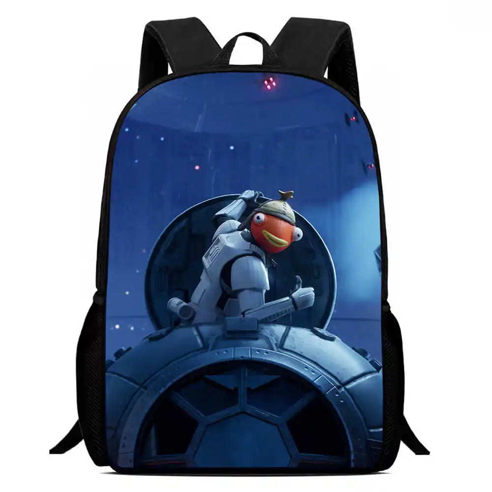 Kids School Backpack Cartoon Fort-nite Bags for Girls Boys Durable Lightweight Large Capacity Breathable