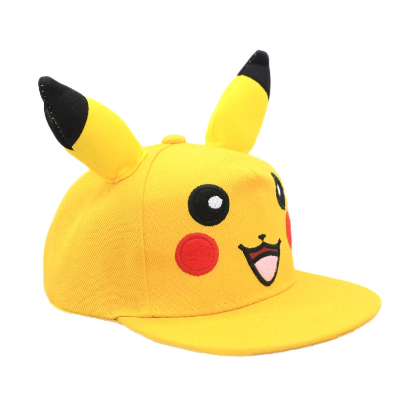 Anime Figure Pokemon Baseball Cap Pikachu Hat Adjustable Pokemon Cosplay Hip Hop Cartoon Adult Hats Boy Girl Kids Birthday Gifts