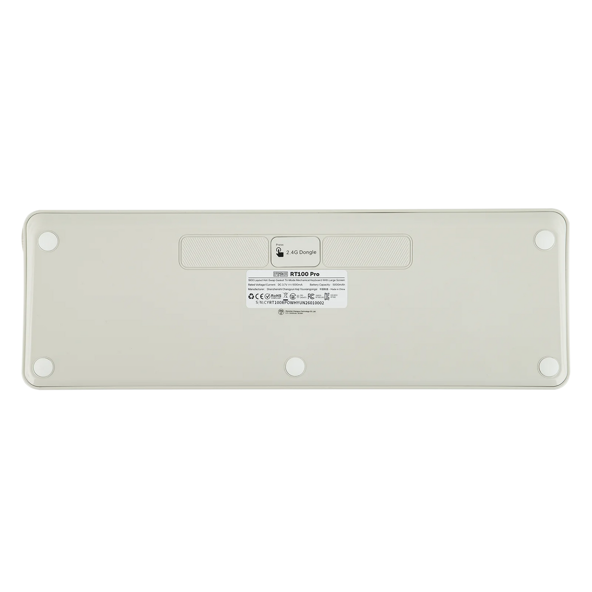 EPOMAKER RT100 PRO 100 % ANSI US -asettelu, tiiviste, langallinen/Bluetooth/2,4 GHz langaton mekaaninen näppäimistö, 1,54 tuuman näyttö ja äänenvoimakkuuden säätönuppi