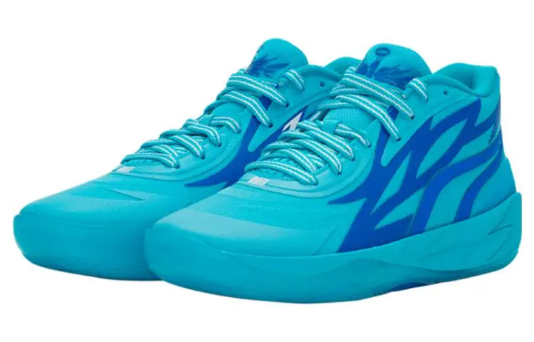 Baskets Puma MB.02 Rookie of the Year, bleu, modèle Blue Atoll Ultra Blue, 377586-01.