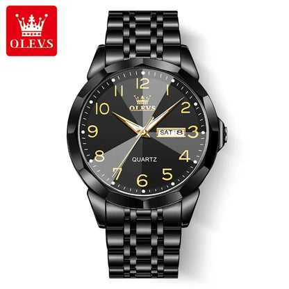 Ceas pentru bărbați OLEVS 9970 – Model elegant cu cadran digital, afișaj pentru dată și zi, rezistent la apă, luminescent, cu mecanism cu cuarț – Ceas de lux original