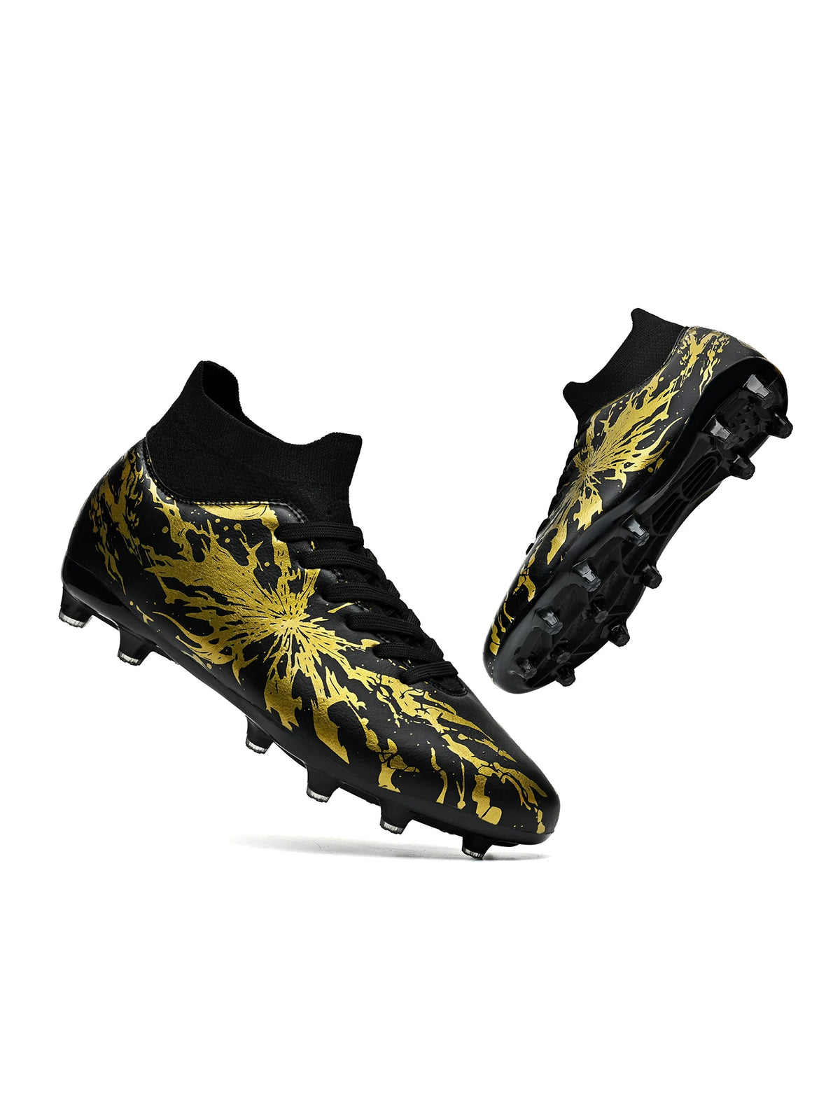 Chaussures de football AG FG, tissu PU haute densité, crampons TPU solides, structure robuste pour les compétitions amateur sur herbe naturelle
