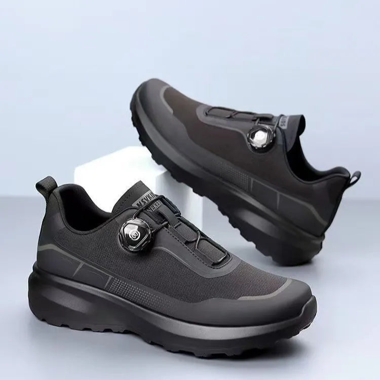Originální nové pánské tenisky s otočným knoflíkem, platformové ležérní boty na chůzi, outdoorové odolné běžecké sportovní boty Plus