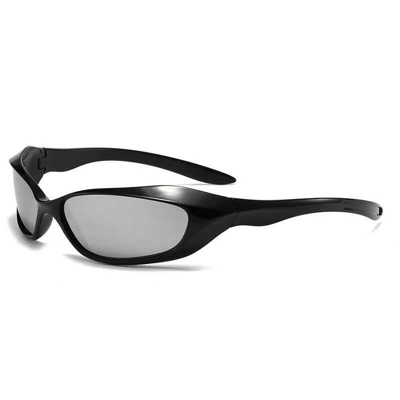 KLASSNUM Y2K Punkowe okulary sportowe dla mężczyzn i kobiet Future Sense Okulary przeciwsłoneczne Markowe designerskie imprezowe z ochroną UV400 Modne okulary ochronne Nowość