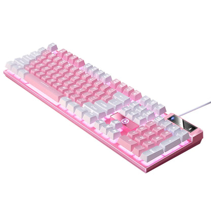 Wired USB Gaming Keyboard with Backlight, 104 Key Gamer Keyboard for Computer/Laptop/PC, Ergonomic Design, Office Gaming Accessory