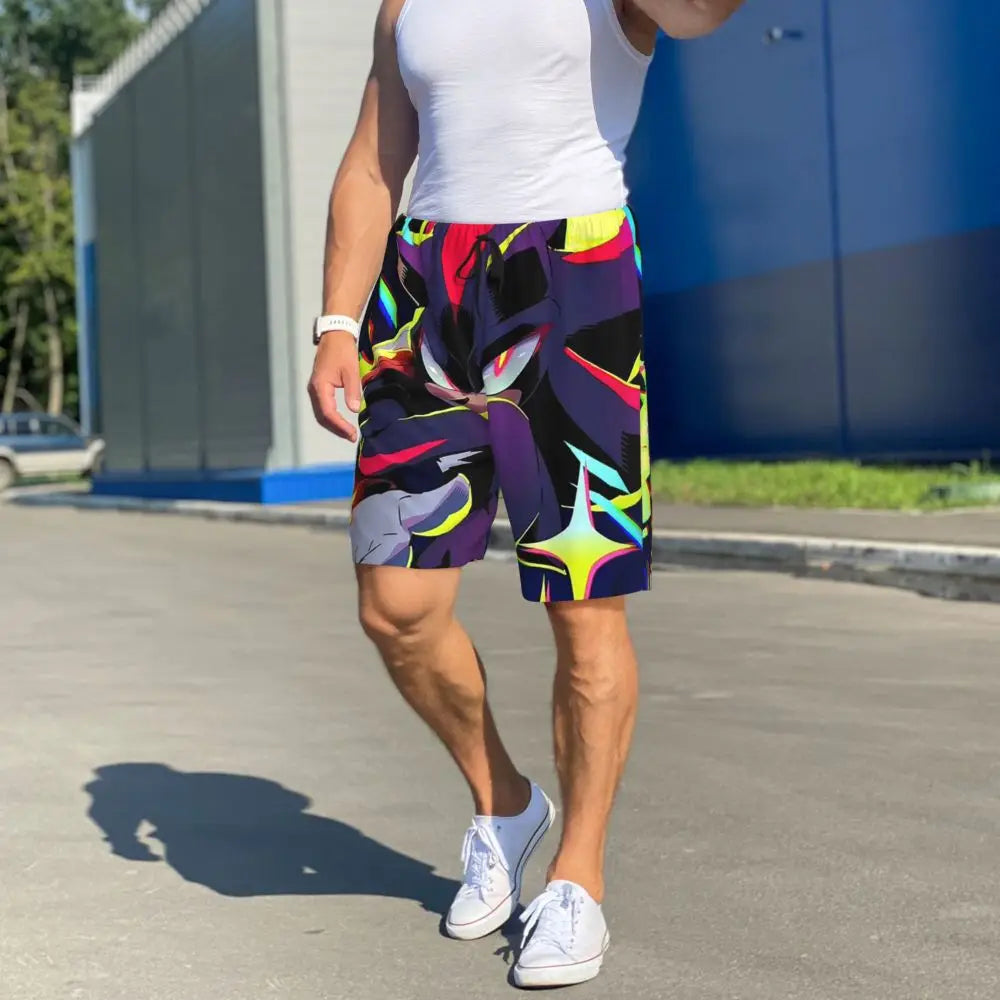 Pantalones cortos de pijama personalizados de Sonic the Hedgehog para hombre, para dormir y estar por casa
