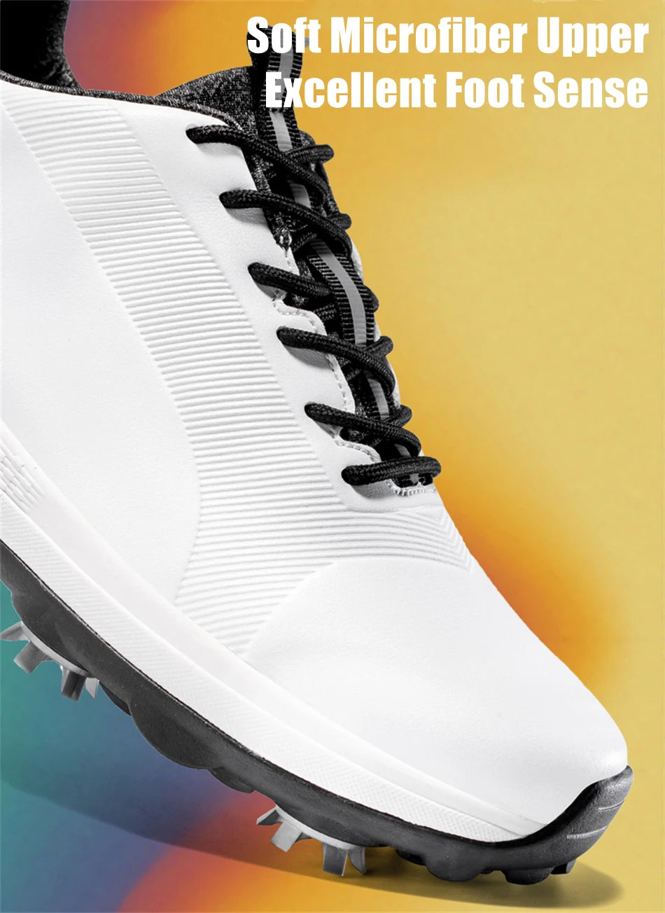 Hot Sale Leisure Golf Shoes Men's Waterproof Golf Spikes Sneakers Professional Non-Slip Golf Trainers Luxury Sports Shoes