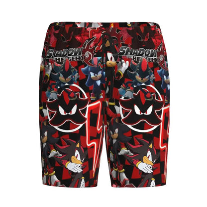 Pantalones cortos de pijama personalizados de Sonic the Hedgehog para hombre, para dormir y estar por casa