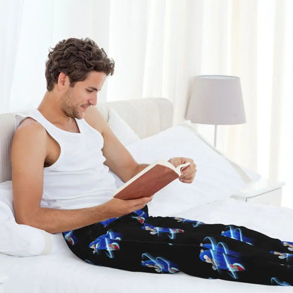 Pantalones de pijama personalizados para hombre con estampado «Soniced», con motivo de erizo, ropa de dormir, pantalones de estar por casa con bolsillos