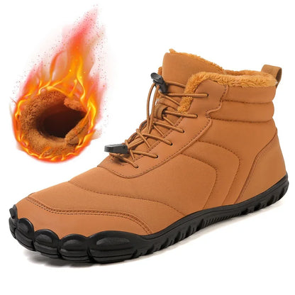 Bottes de randonnée d'hiver pour hommes, chaussures de randonnée imperméables en fourrure, baskets à cheville, chaussures de travail d'extérieur en fourrure, bottes de neige pour femmes, grande taille 47