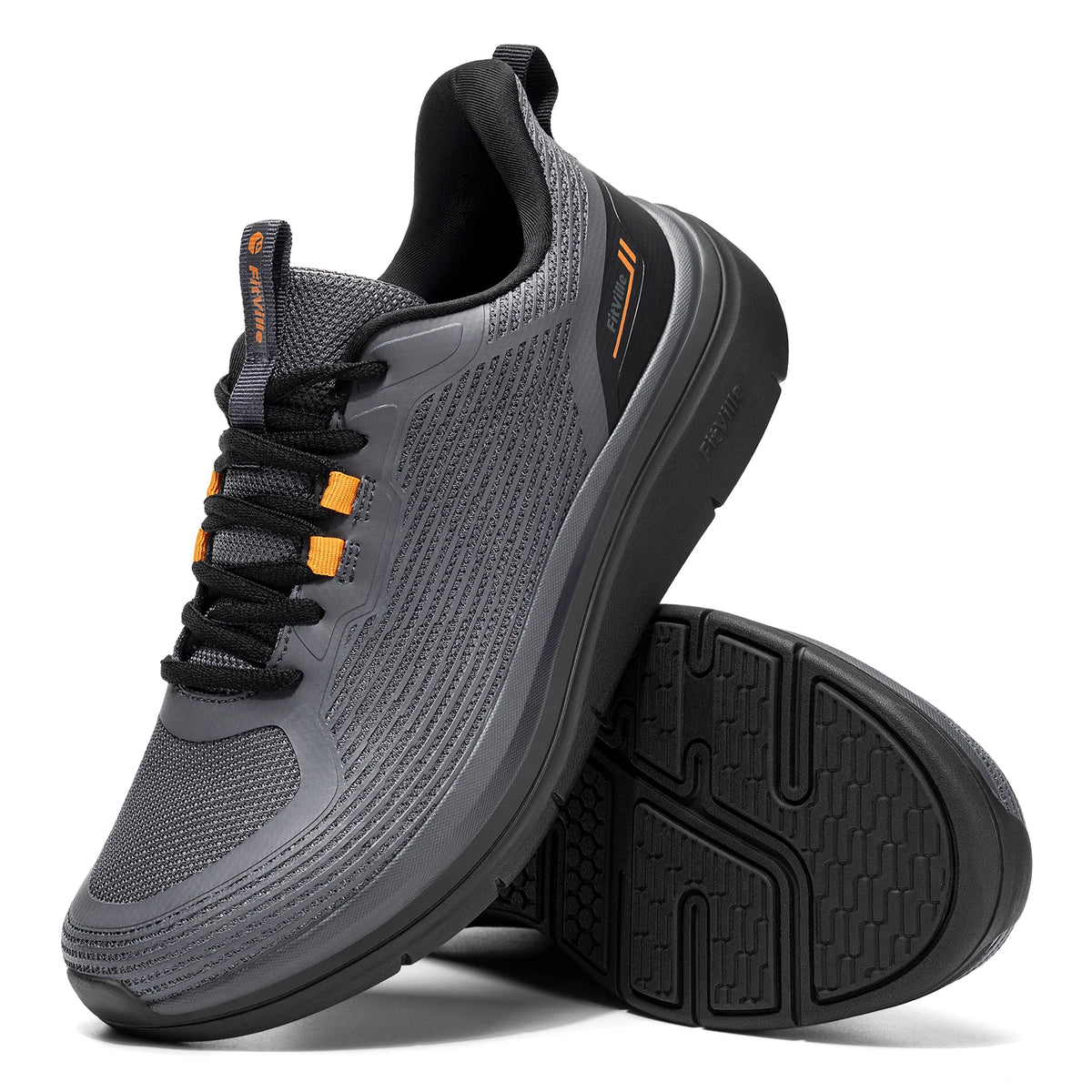 Fittington Men's Walking Shoes Extra Wide Sneakers Comfortable Lightweight Running Sports Shoes with Arch Support for Flat Feet
