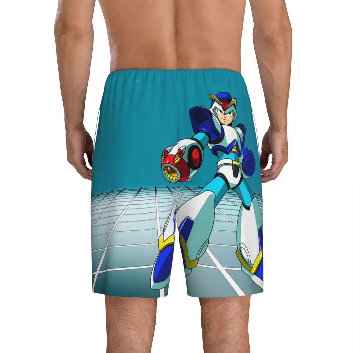 Pantalones cortos de pijama personalizados de Mega Man, para hombre, ropa de dormir, pantalones cortos de estar por casa, pantalones para dormir