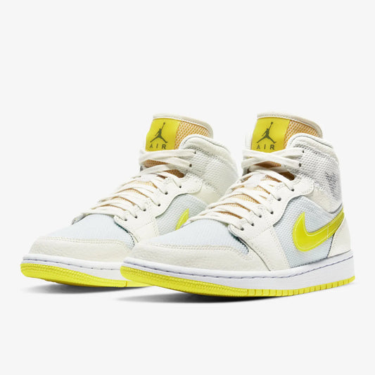 Aito Nike Air Jordan 1 Mid AJ1 Lakers -koripallokengät, puolikorkeat, DB2822-107
