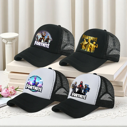 Fortnite Baseball Cap Cartoon Game Printed Hat Kids Summer Breathable Mesh Hat Adjustable Peaked Cap Children’s Birthday Gift