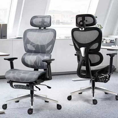 E07 Pro Ergonomic Office Chair Gaming Chair with Footrest, Adjustable Lumbar Support, Reclining Backrest, Comfortable Executive Desk Chair