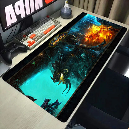 Velká gumová podložka pod myš a klávesnici Natural Horde Alliance HD World Of Warcraft Gaming, s rychlým povrchem a obšitými okraji