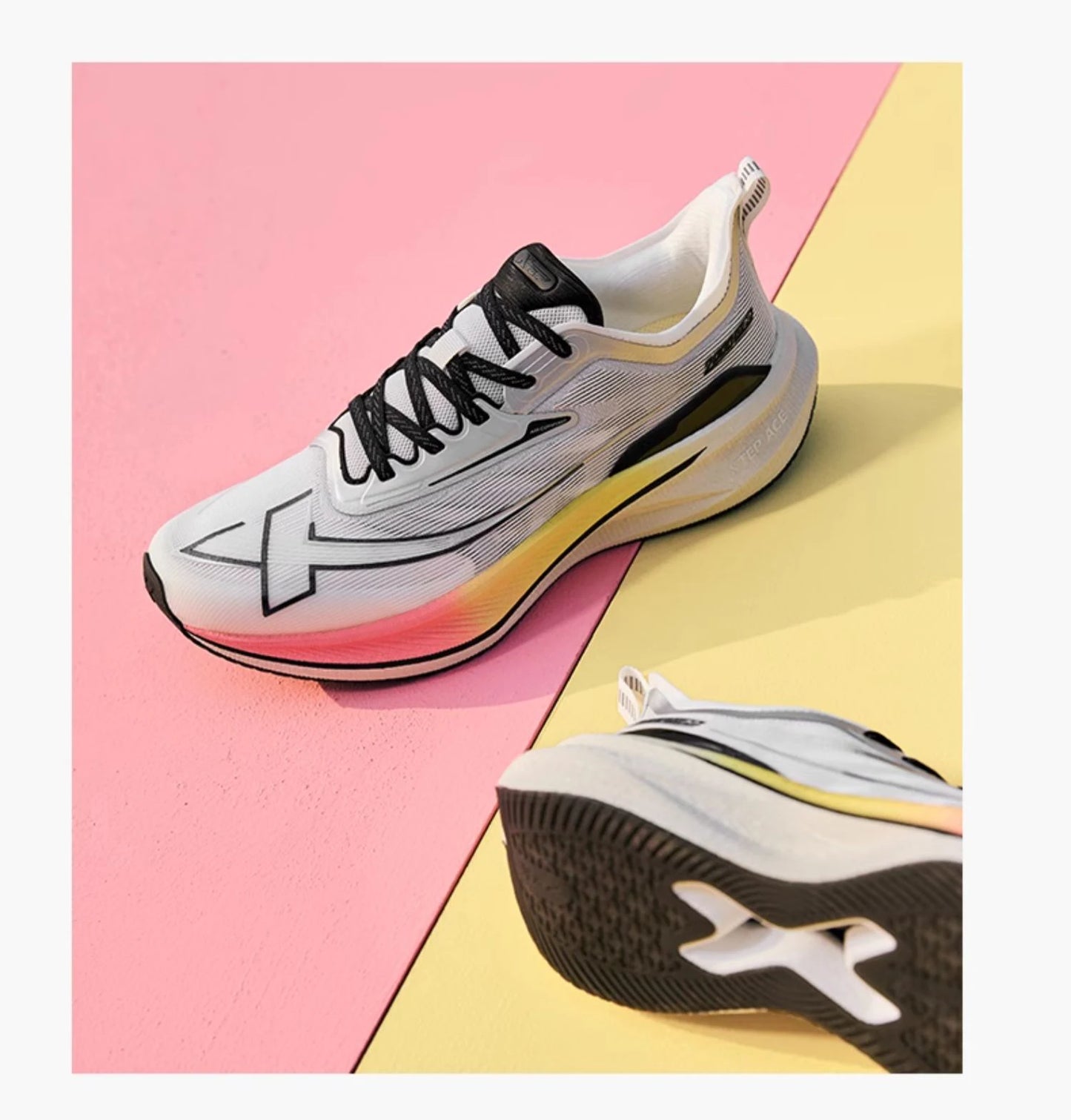 Xtep 2000KM 2.0 Running Shoes for Men, Summer Professional TPU Shock Absorption Sneakers (Suggest Half Size Down) 876219110043