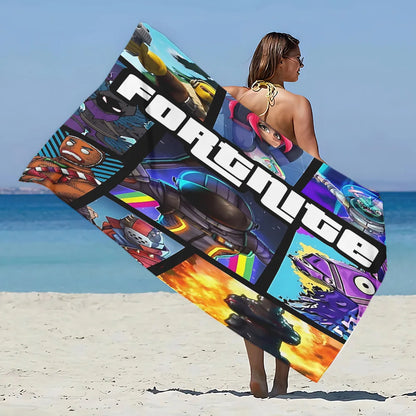 New Hot Game F-FortniteS Beach Towel Microfiber Sand Free Quick Dry Soft Sandproof Pool Towels Gift for Women Travel Gym Shower