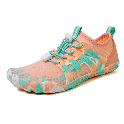 Men's and women's water shoes, upstream wading swimming barefoot five-finger aqua shoes, colorful beach seaside light unisex sneakers new