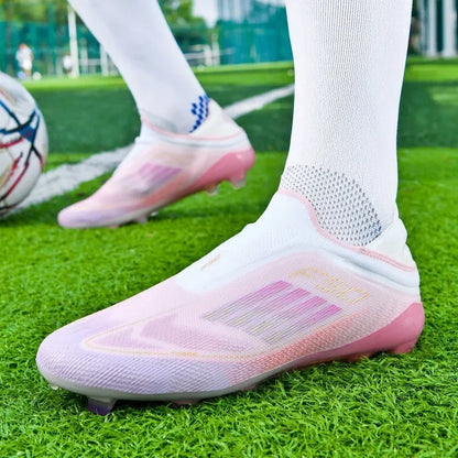Nouvelles chaussures de football pour hommes, crampons longs antidérapants pour adultes, chaussures de sport pour garçons, crampons d'entraînement en plein air, respirantes et confortables