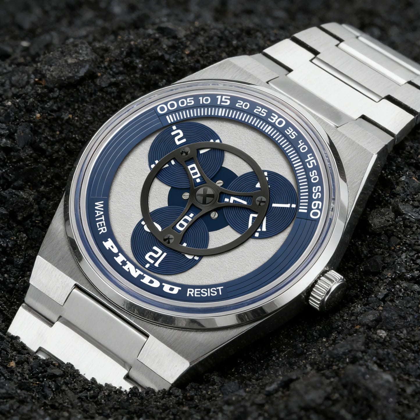 PINDU Design New Stainless Steel Mechanical Watch Men TOP-Luxury Sapphire Mirror Miyota 8215 Movement Waterproof Automatic Watch