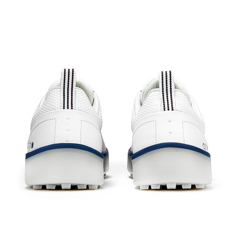 Couple Golf Shoes Men's White Waterproof Rotating Buckle Fitness Spikeless Non-slip Golf Golfer Training Golf Sneakers Women
