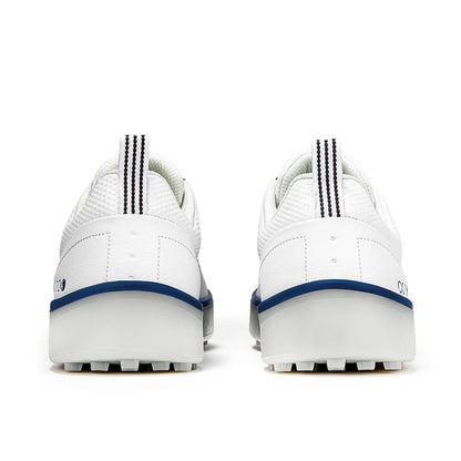 Couple Golf Shoes Men's White Waterproof Rotating Buckle Fitness Spikeless Non-slip Golf Golfer Training Golf Sneakers Women