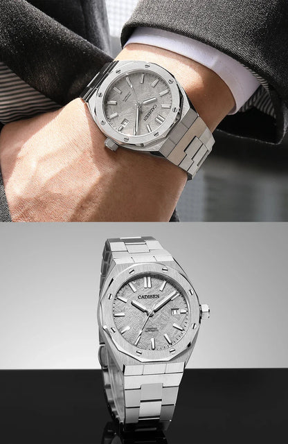 CADISEN Luxury Design 42MM Men's Watches Japan MIYOTA 8215 Sapphire Glass Mechanical Automatic Watch Men 100M Waterproof