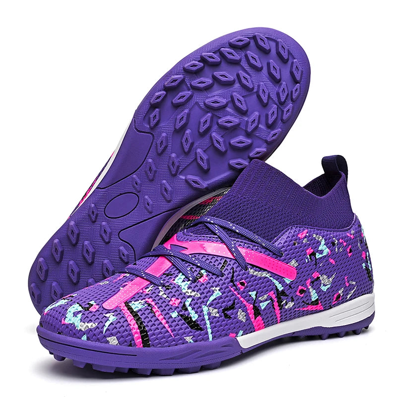 LiXingMing Football Boots Men White Professional High-Tops Soccer Society Cleats Football Shoes Non-Slip Match Training Sneakers